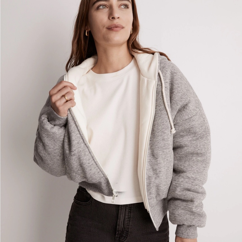 Madewell reversible puffer hoodie jacket size S sold out item